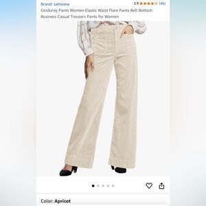 Elegant Cream Corduroy Trousers